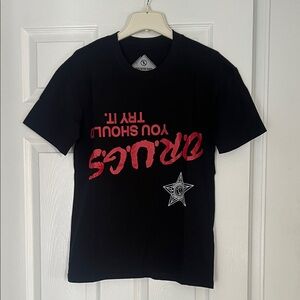 Travis Scott DRUXGS Black and Red Short Sleeve Tee